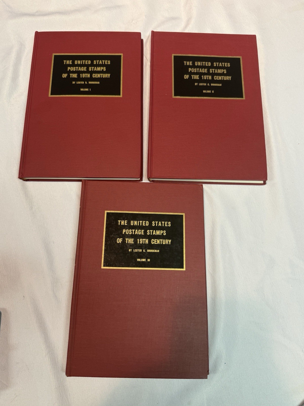 The United States Postage Stamps of the 19th Century – Brookman SIGNED 3 Vol Set