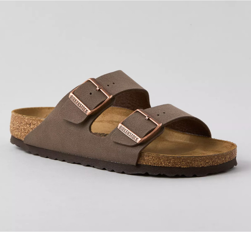 Birkenstock Arizona Mocha Birkibuc Leather Soft Footbed Comfort Sandals
