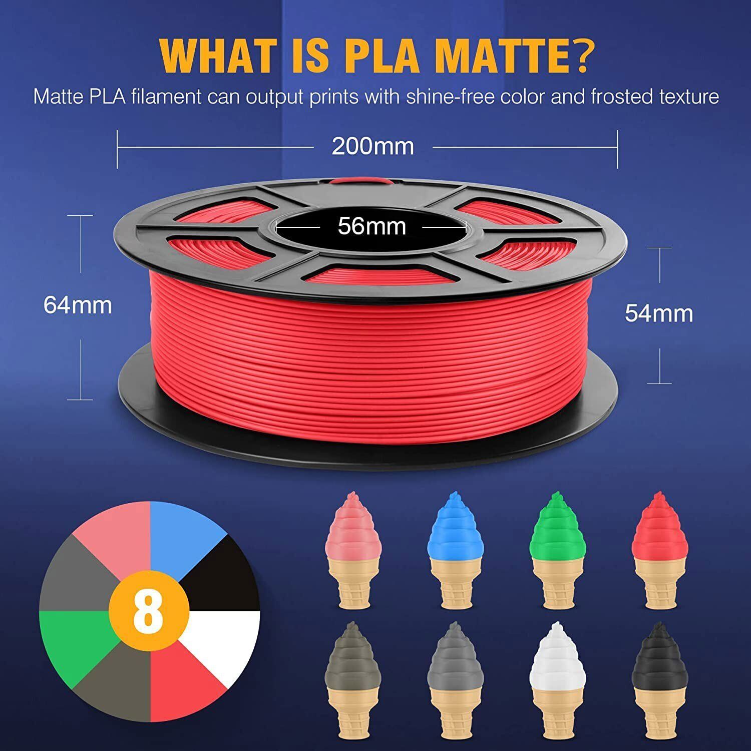 SUNLU 1KG 3D Filament PLA/PLA Matte/PLA Meta/PLA+/ABS/PETG/SILK 1.75mm TPU-500g
