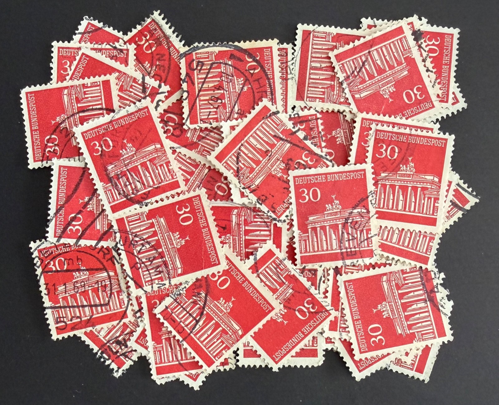 Germany #941 - 30 pf red - 50+ stamps for Art or Crafting