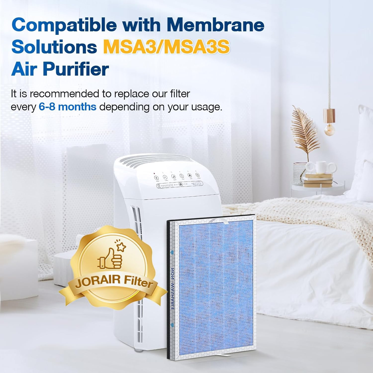 2 PACK MSA3/MSA3S HEPA Replacement Filter Compatible with Membrane Solutions MSA