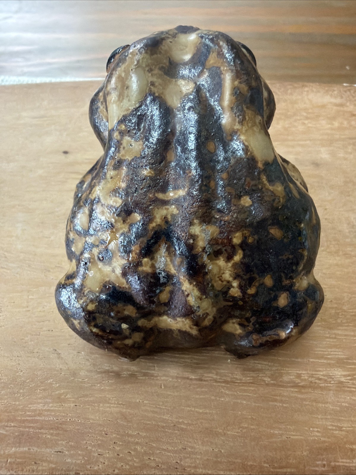 Japanese Shigaraki Pottery Toad Frog stoneware Figurine