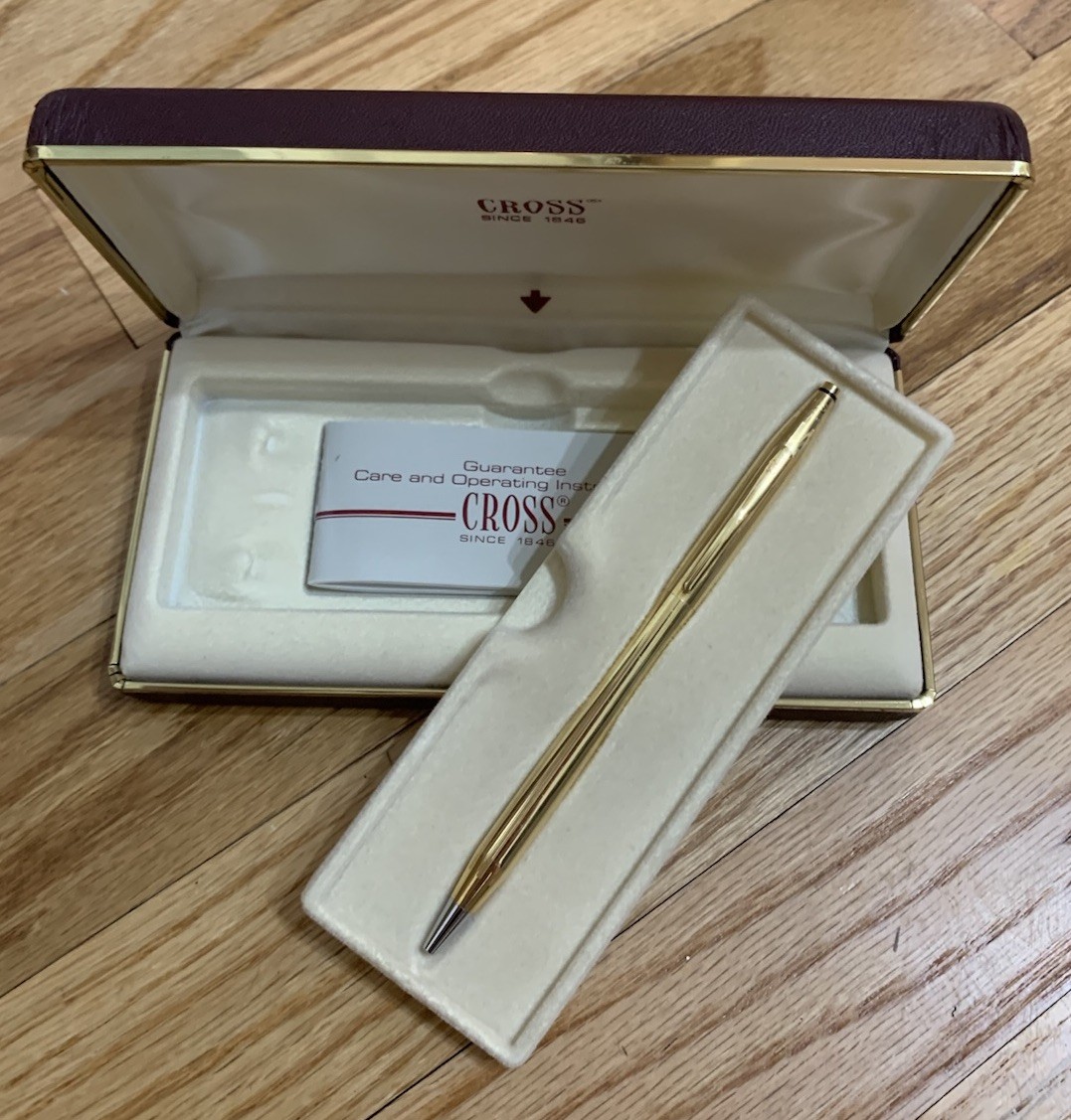 Cross 18k Gold Filled Ballpoint Pen New Old Stock