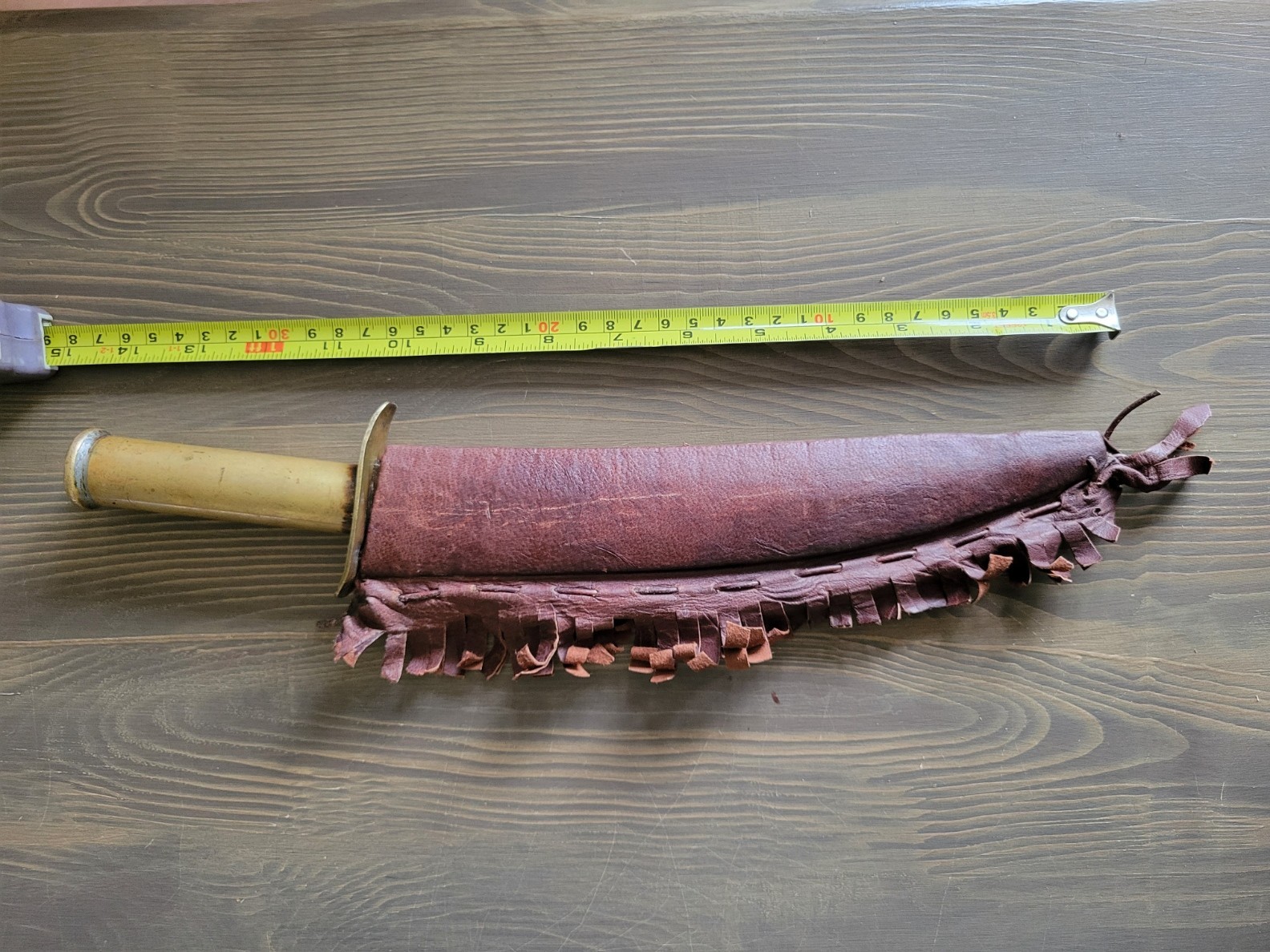 Civil War Brass Handle Bowie Fighting Knife Used Free Shipping