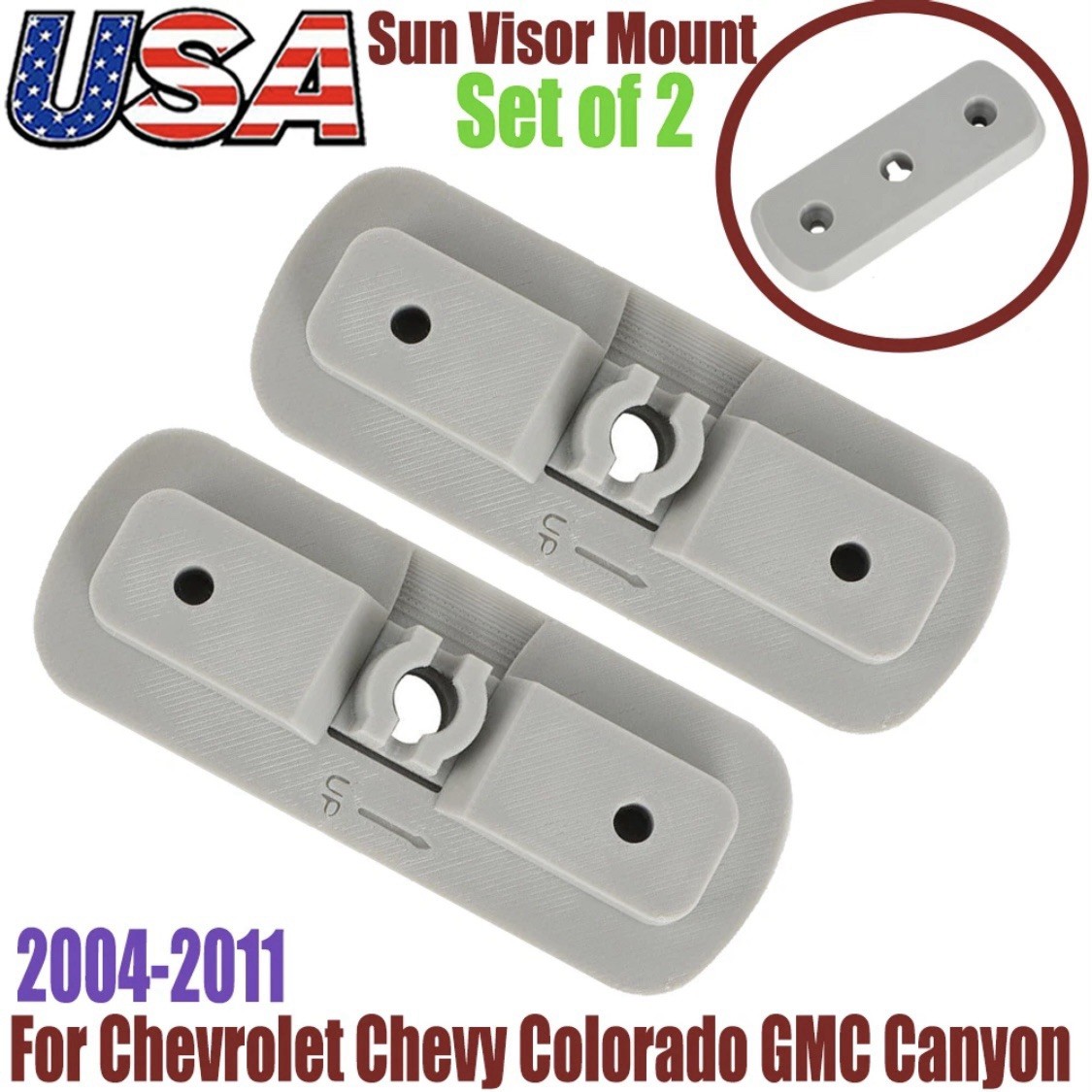 For 2004-2011 Chevy Colorado GMC Canyon Sun Visor Mount Kit Driver & Passenger