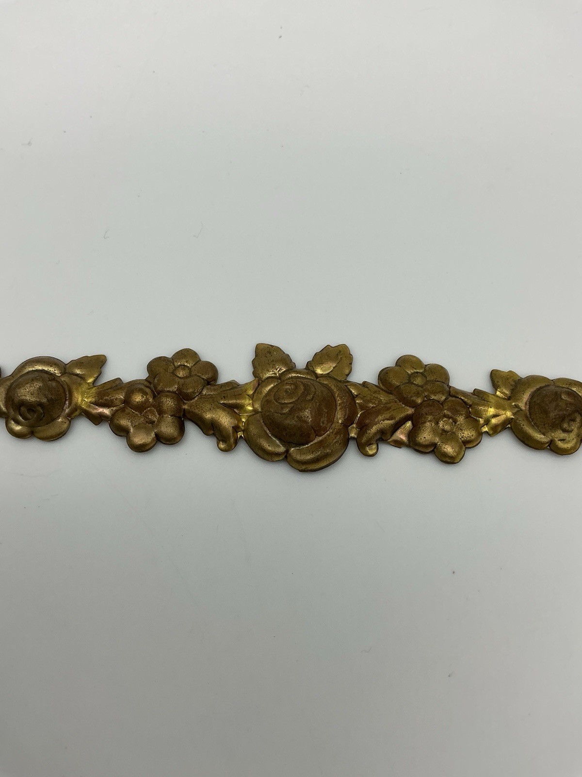 Brass Single Floral Accent Trim Piece 8 Inches Pliable