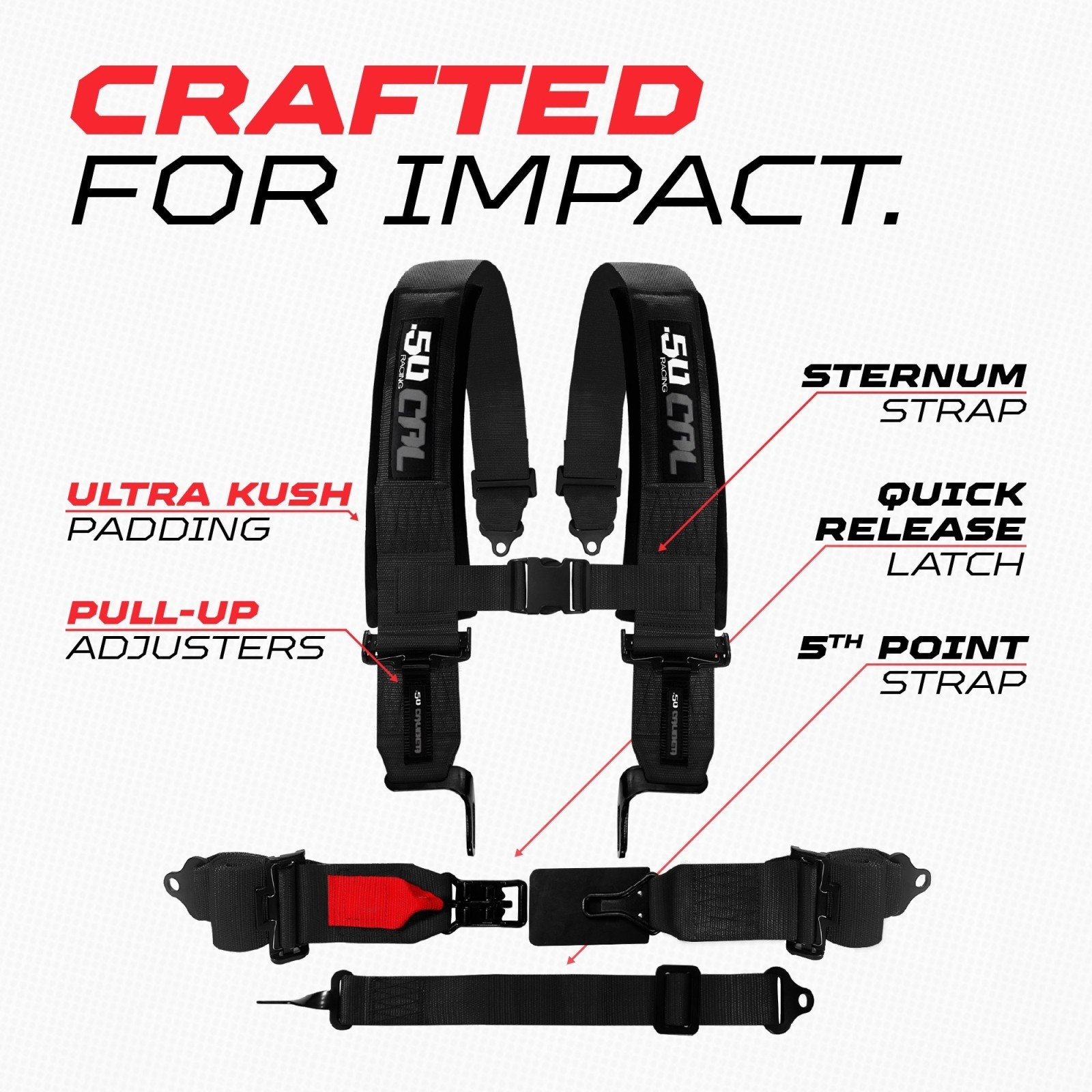 5 Point Racing Harness SFI Approved Off-Road Competition Buggy UTV SxS Desert