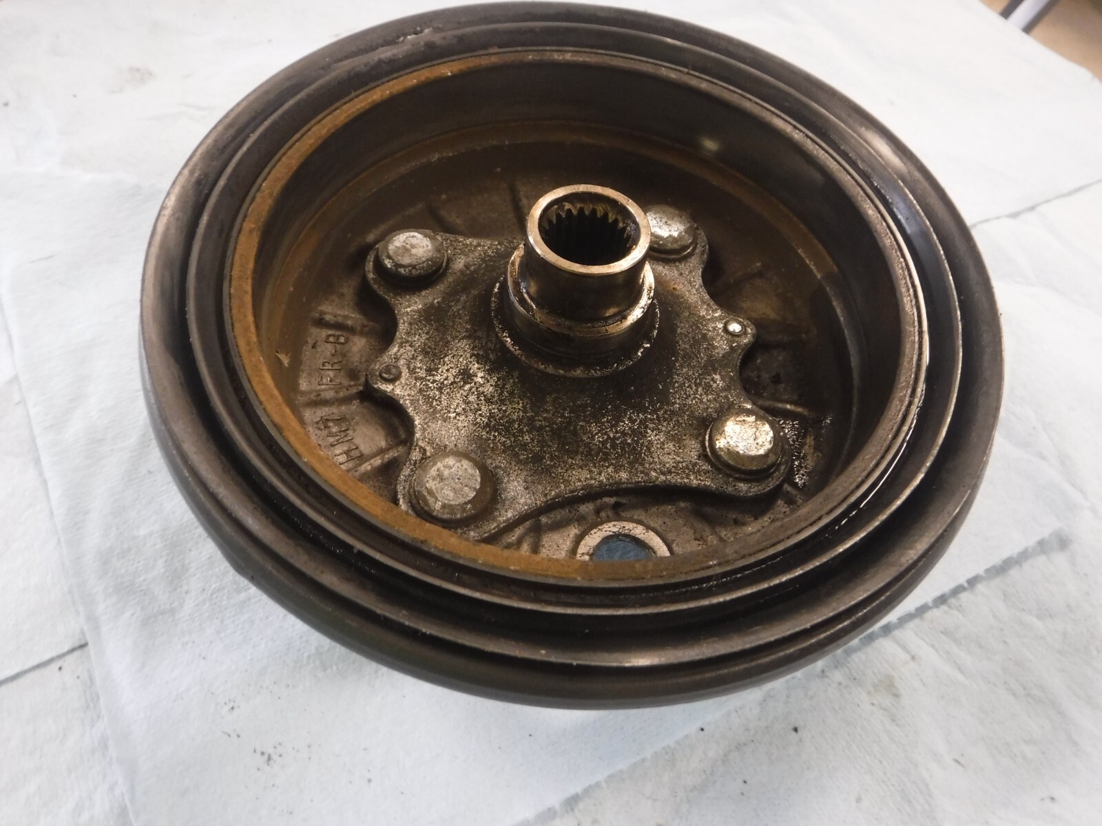 2001 HONDA FOREMAN RUBICON 500 TRX500FA 4X4 FRONT BRAKE DRUM HUB ASSEMBLY