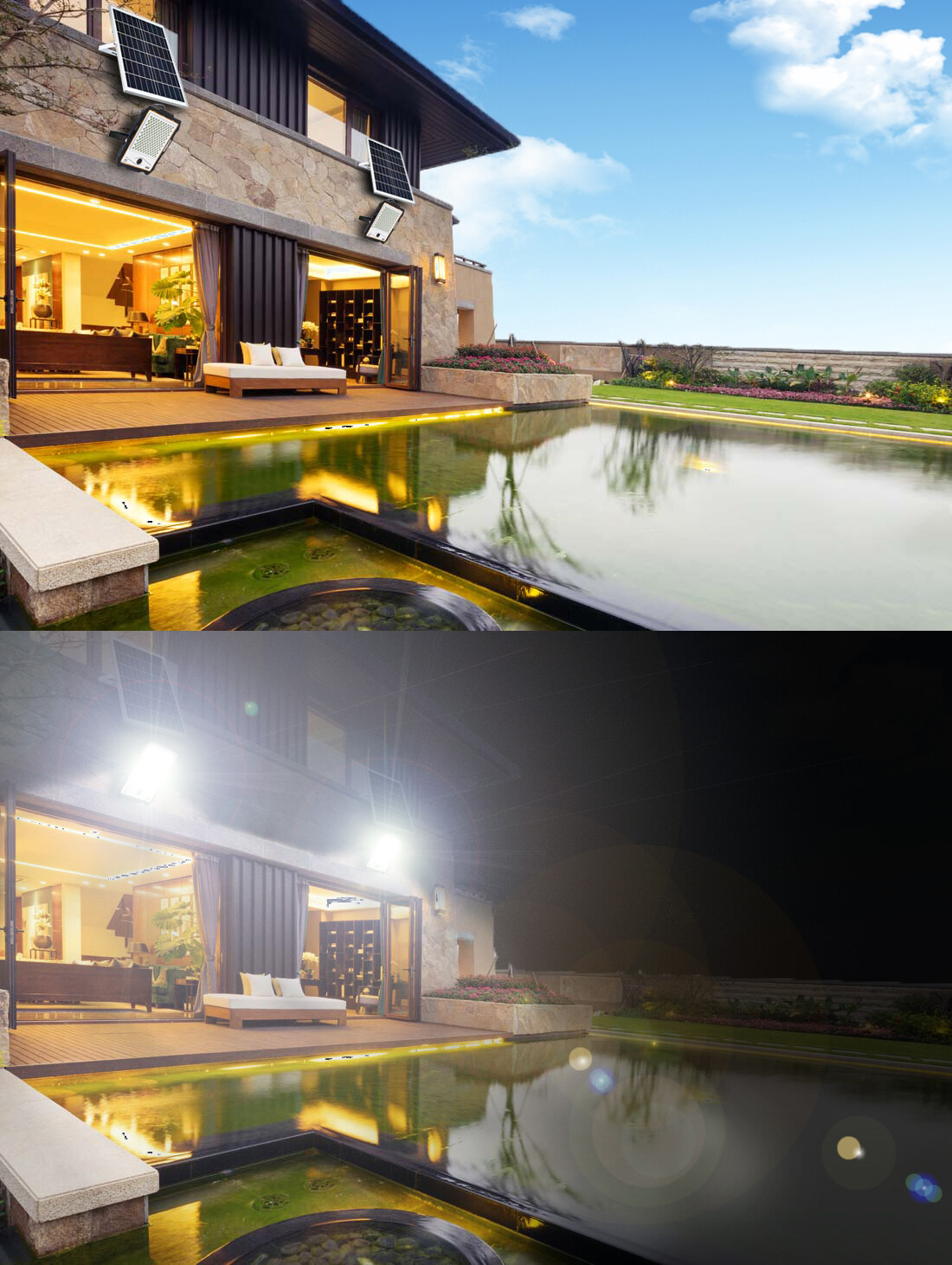 Solar Motion Sensor 1080P WiFi IP Camera CCTV APP Control LED Security Light