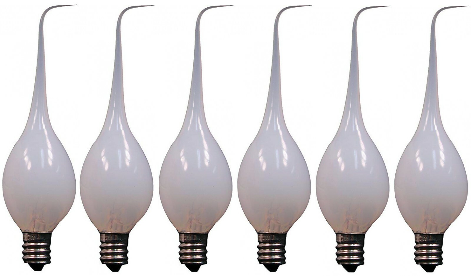 6-Pack, Silicone Dipped Candle Light Bulbs, 7 Watt, Longer Life Country Style