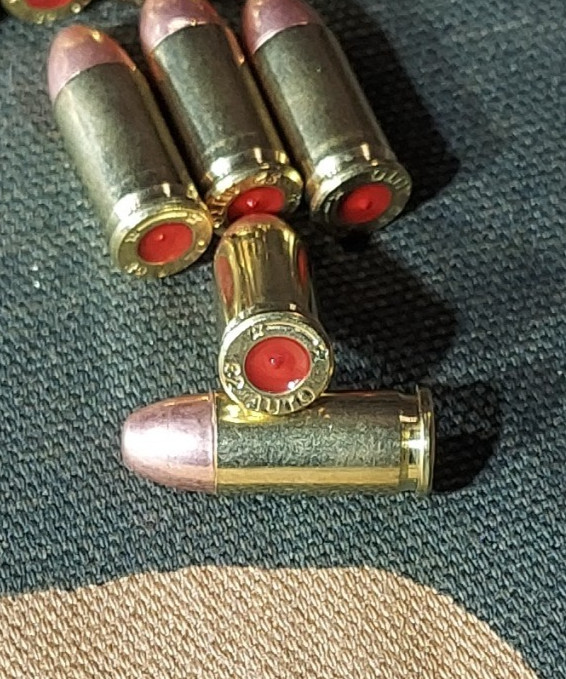 32 ACP SNAP CAPS SET OF 10 (BRASS+FMJ) REAL WEIGHT. 32 AUTO