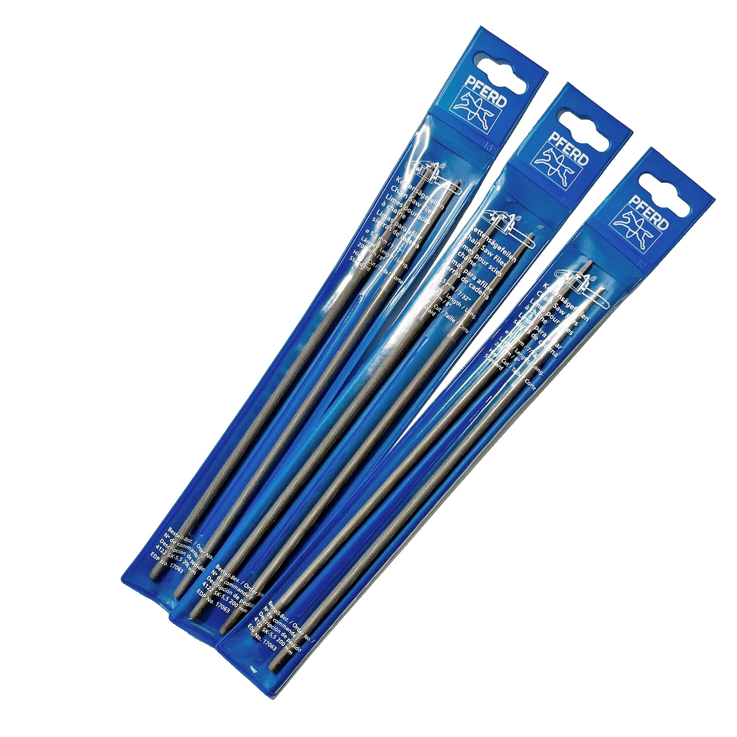 PFERD Classic Chainsaw Files (6 Files) 5/32" in Vinyl 2-Packs