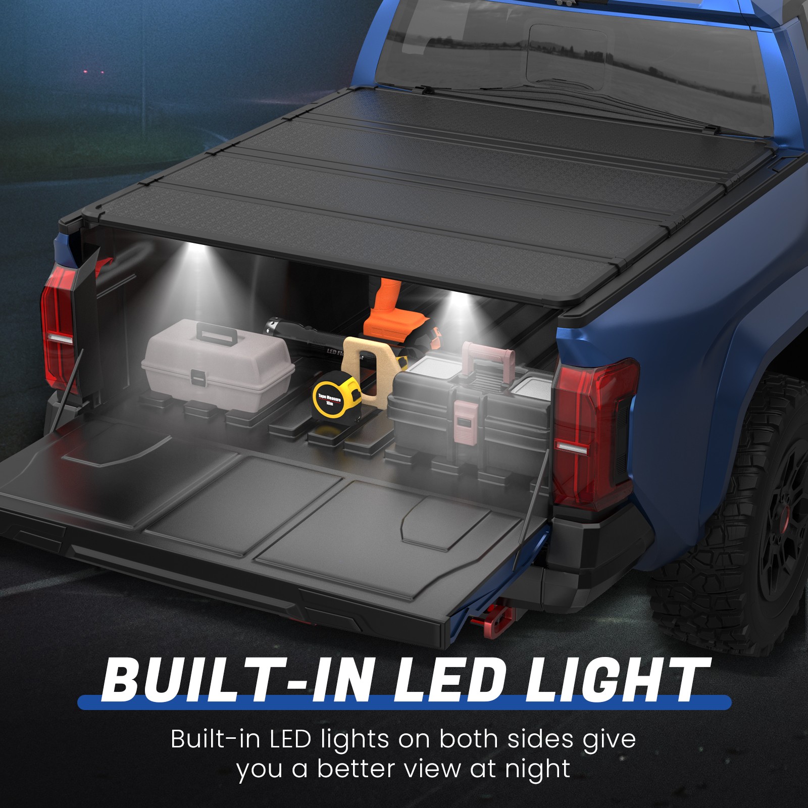 5.8FT Truck Tonneau Cover 4-Fold For 2009-2026 Ram 1500 Waterproof