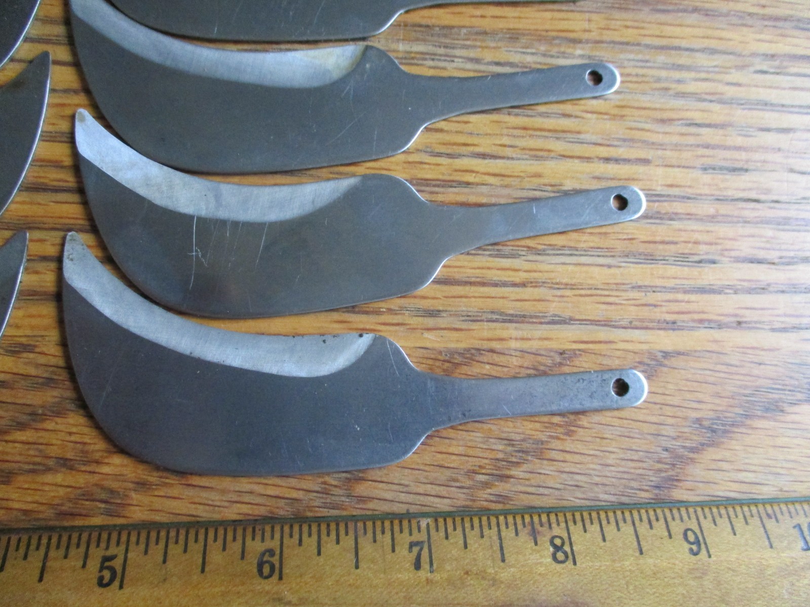 10 Carbon Steel Hawk Bill Knife Blade Blank Blank's NOS Colonial Knife USA