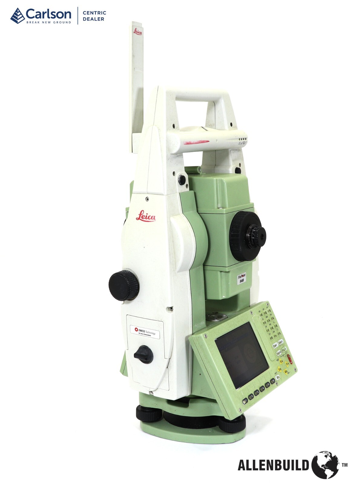 Leica TS12 R400 Robotic Total Station With a Windows Tablet Running SurvPC
