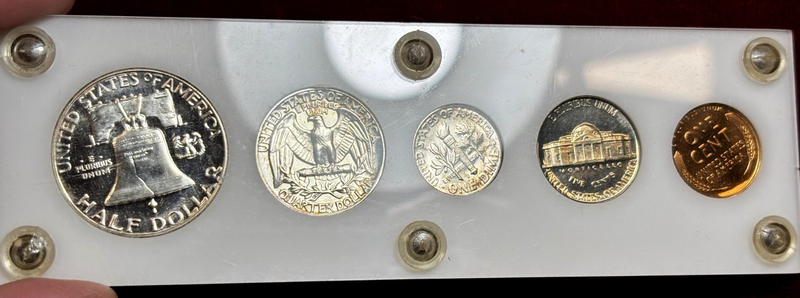 1951 SILVER PROOF SET ✪ CAPITAL HOLDER ✪ VERY CHOICE SET 5 PIECE A ◢TRUSTED◣