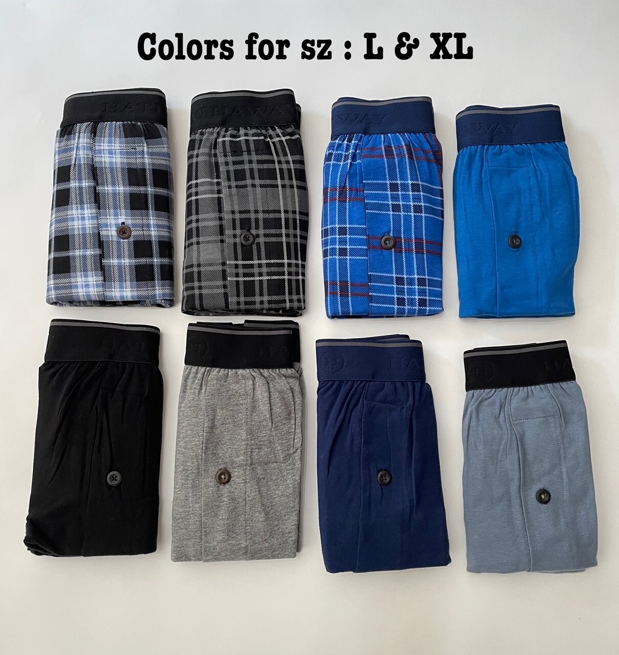 New 2 Pcs Hathaway Mens Knit Boxer short underwear COTTON/SPANDEX~ M L XL