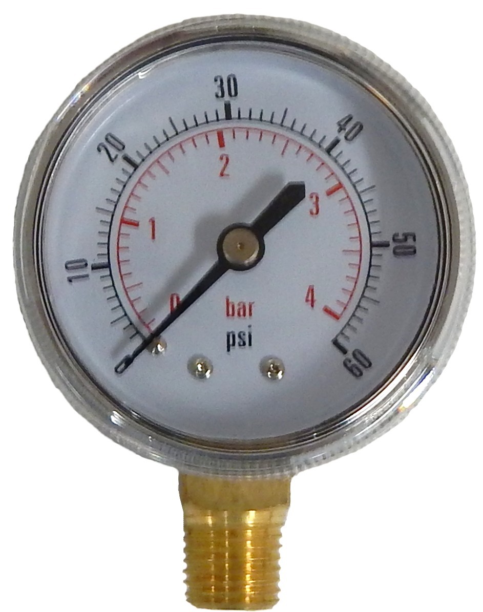 Co2 Draft Beer Part Regulator Replacement Gauge - STAINLESS STEEL JACKET - 624 -