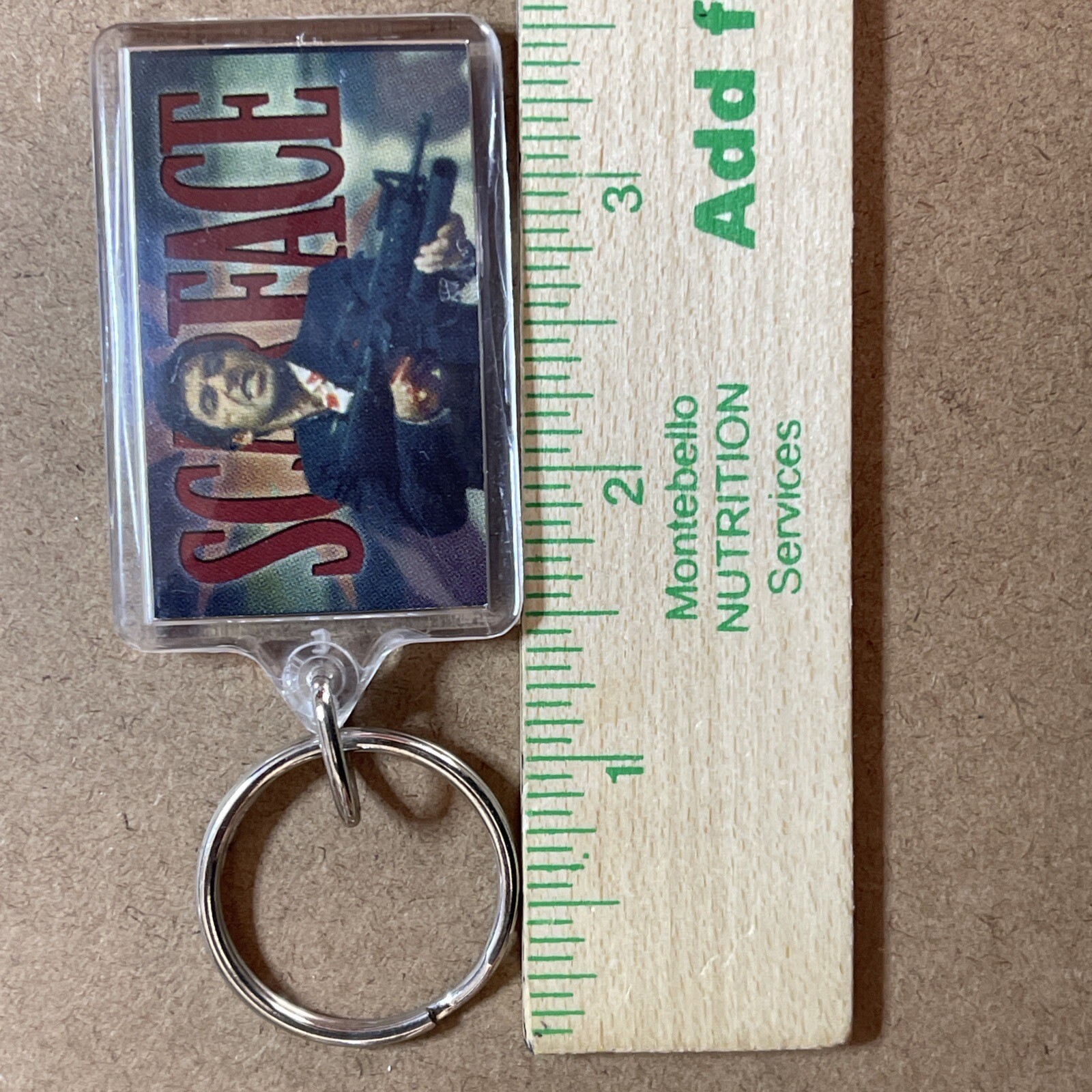 Scarface Movie Logo Acrylic Keychain : New, Vintage, Licensed.