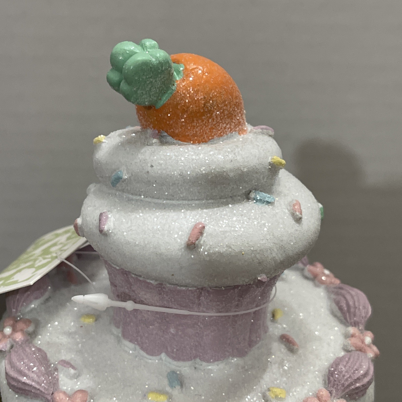 Easter Cake Cupcake Gingerbread House Bunny Carrot LIGHT UP Tabletop Decor 10.5"