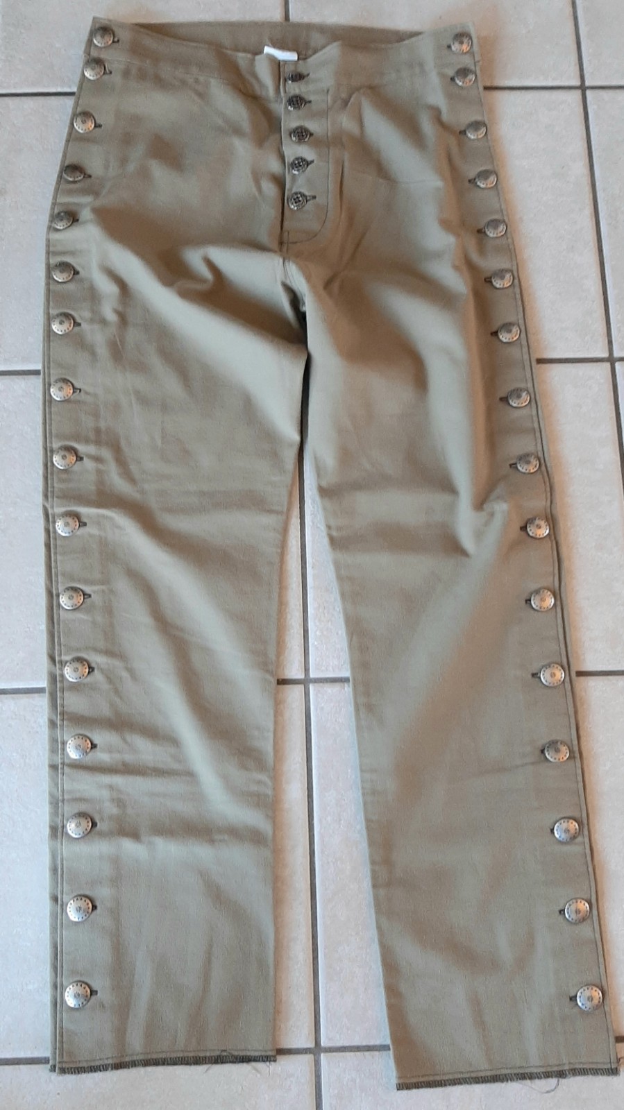 Frontier Classics Reenactment Men’s Pants Civil War Cowboy Conchos Up Sides