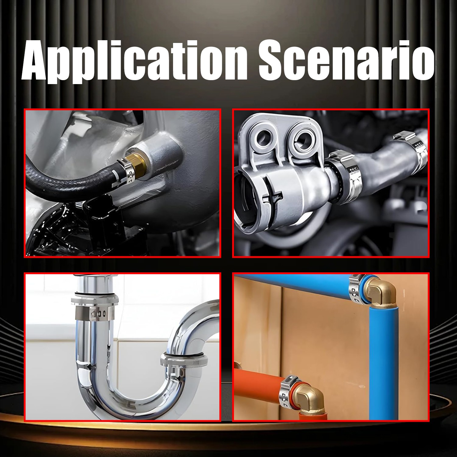 120Pcs 3/4'' PEX Stainless Steel Clamp Cinch Rings Crimp Pinch Fitting