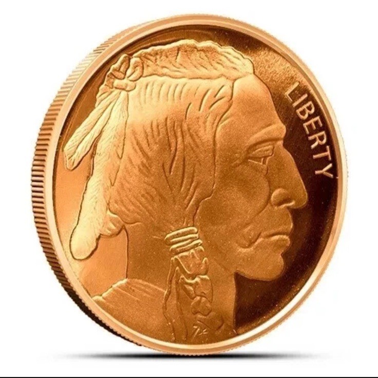 (100) BUFFALO - 1 OZ COPPER ROUND - BULLION - LOT - IN STOCK