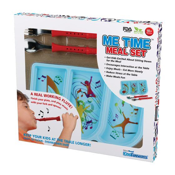 Urban Trend Kids Funwares Me Time Musical Dinner Plate & Utensil Meal Set