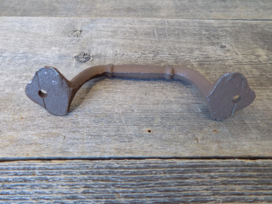 10 CAST IRON HANDLES RUSTIC DRAWER BIN PULLS 5 1/4" LONG HOME DECOR KITCHEN