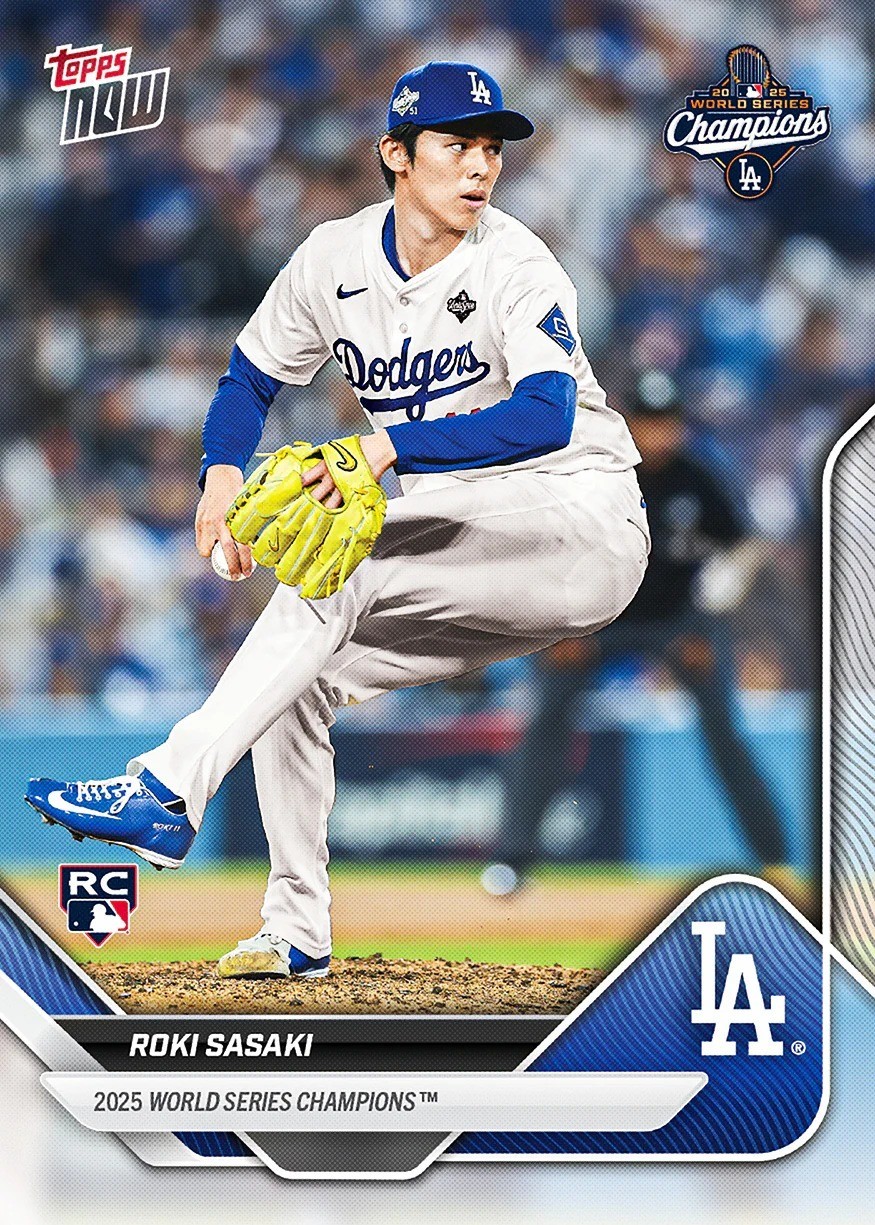 2025 World Series Champs LA Dodgers Topps NOW 15-Card Team Set Factory Sealed