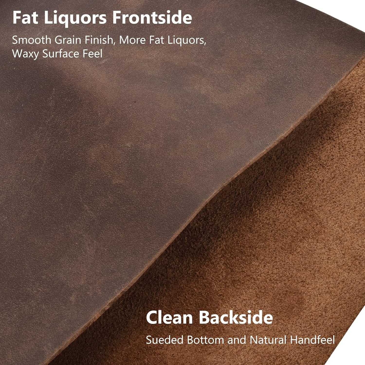 Genuine Leather Sheet 8x12" Full Grain Crazy Horse Cowhide 1.8-2mm Brown Craft