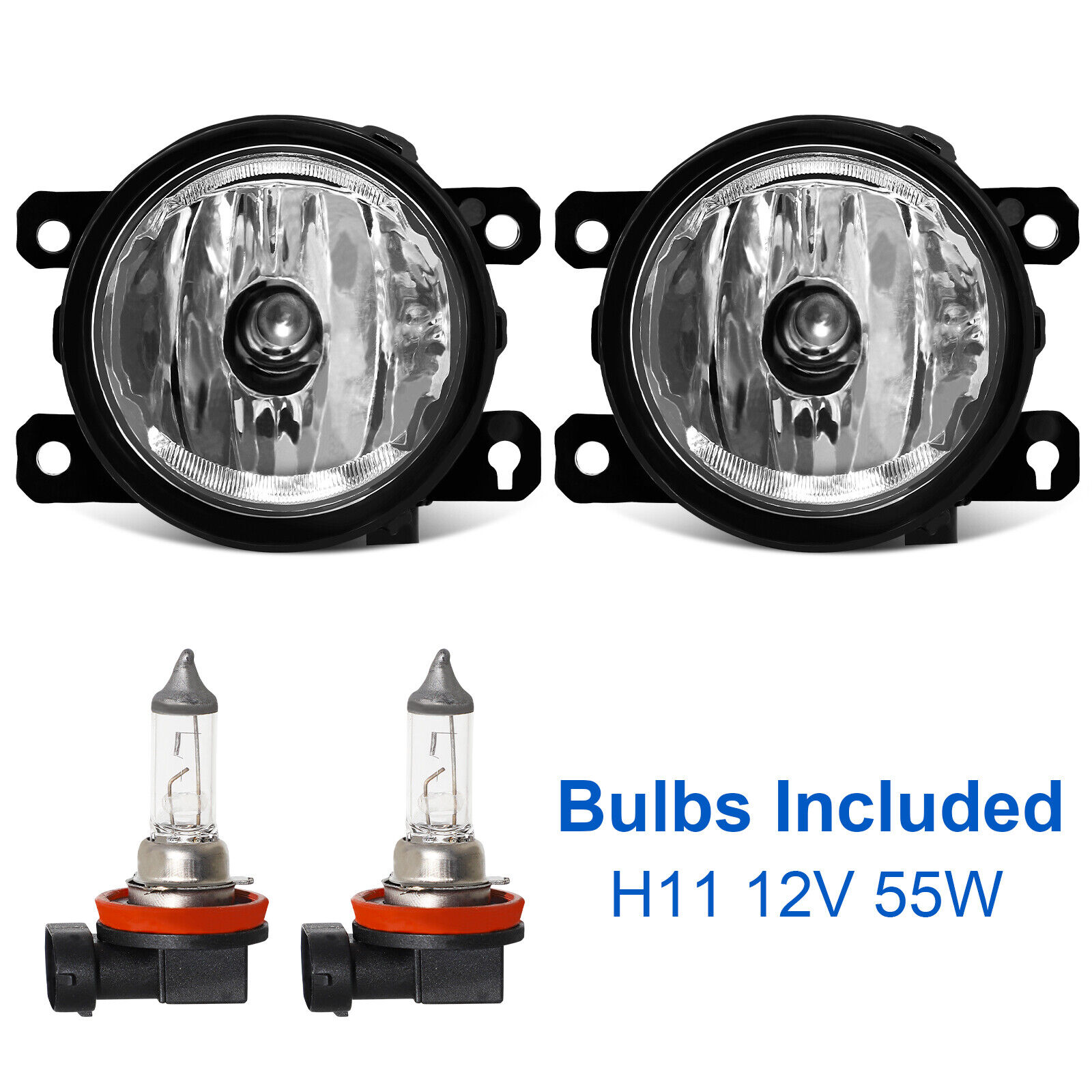 Fit 2016 2017 2018 2019 2020 2021 Honda Civic H8 Halogen Fog Lights Lamps Pair