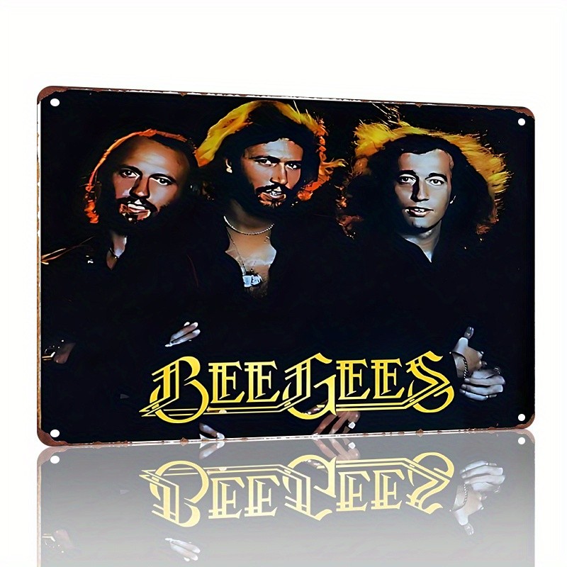 1pc Bee Gees & Gibbs Brothers Vintage Tin Metal Signs Home Décor Retro 70s Disco