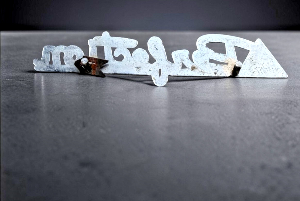 Vintage Perfection Heater Script Emblem Badge 4.5" Perfection Stove Co Cleveland