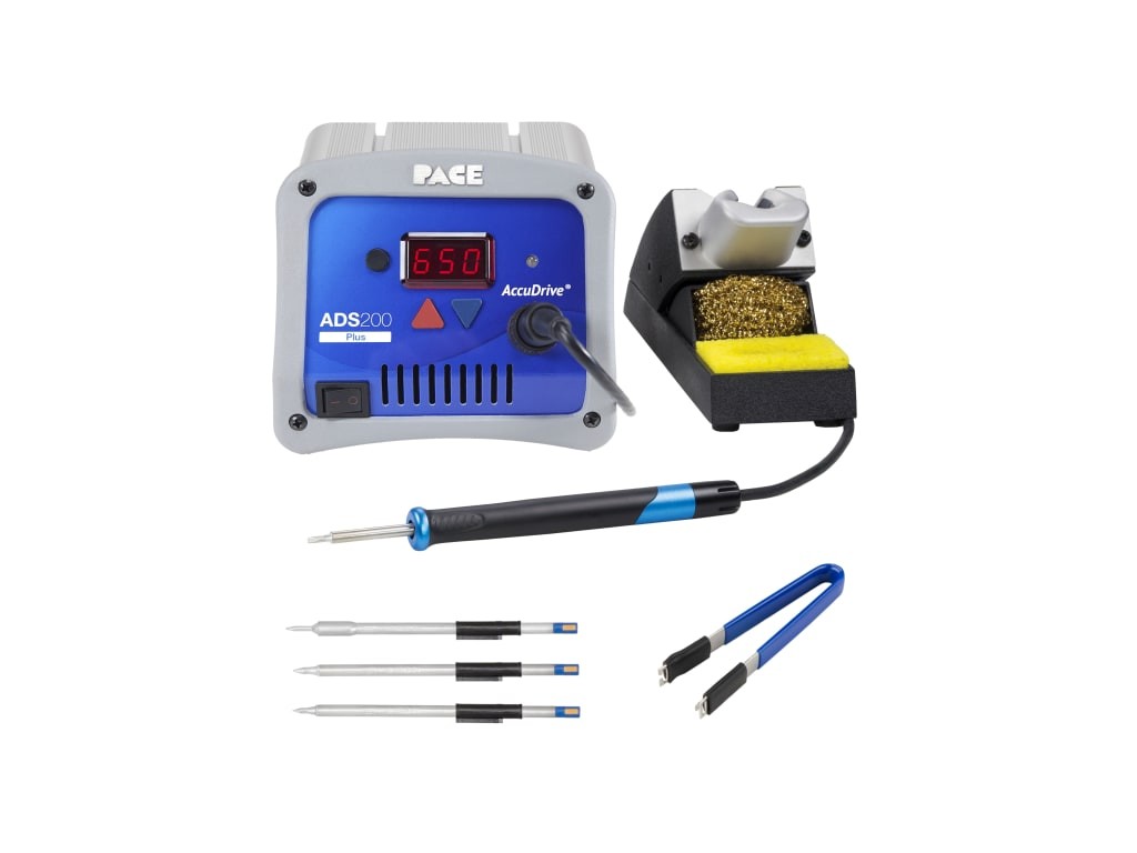 PACE ADS200 Soldering Station Package with Instant Set Back Stand and Three Tips