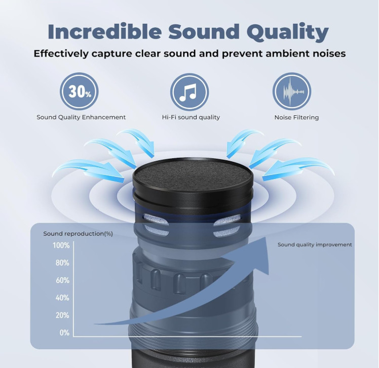 Micrófonos Inalámbricos UHF Duales para Karaoke con Receptor Recargable, Nuevo