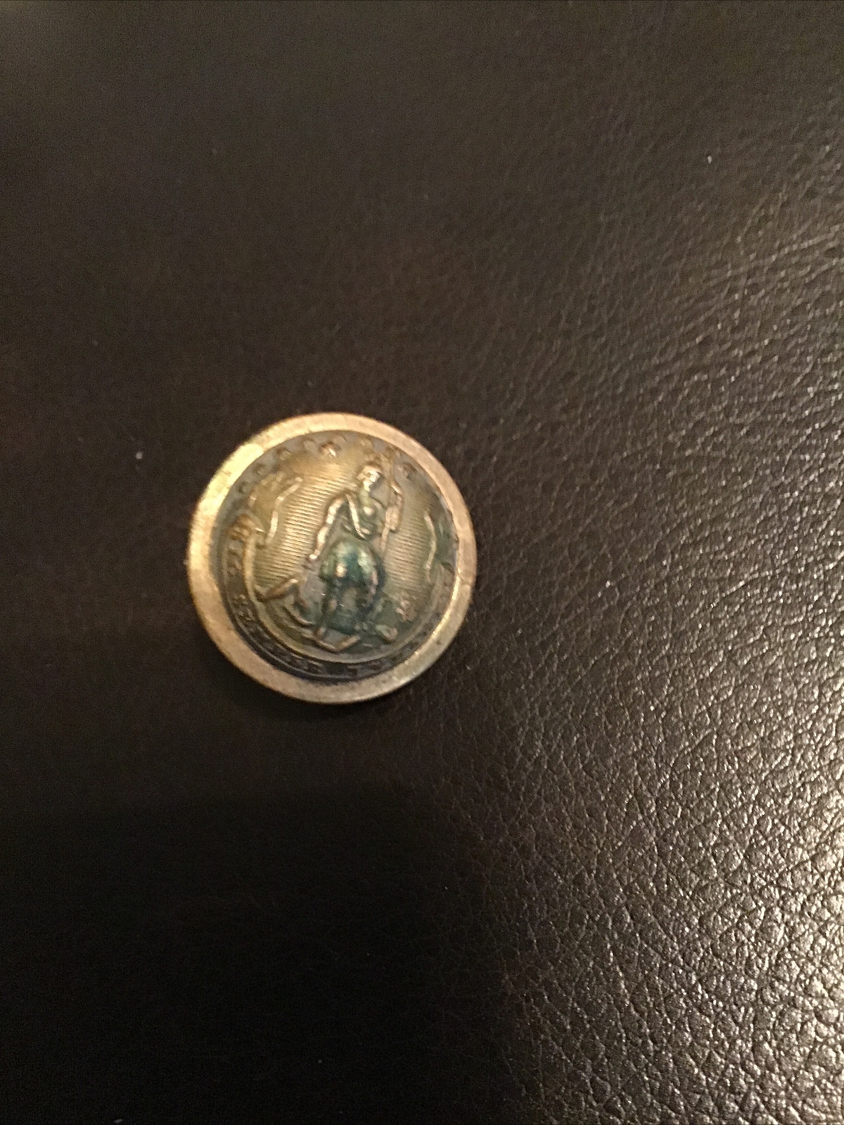 Virginia Staff Officer State Seal Coat Button Horstmann Bros & Co. Phila 1870-92