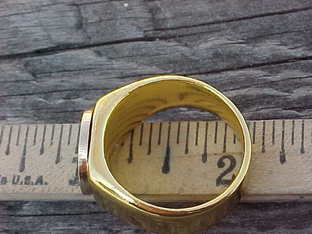 1958 1959 1960 Ford Edsel E Gold Chrome Ring Size #10 NOS Unique Logo Hi-Quality