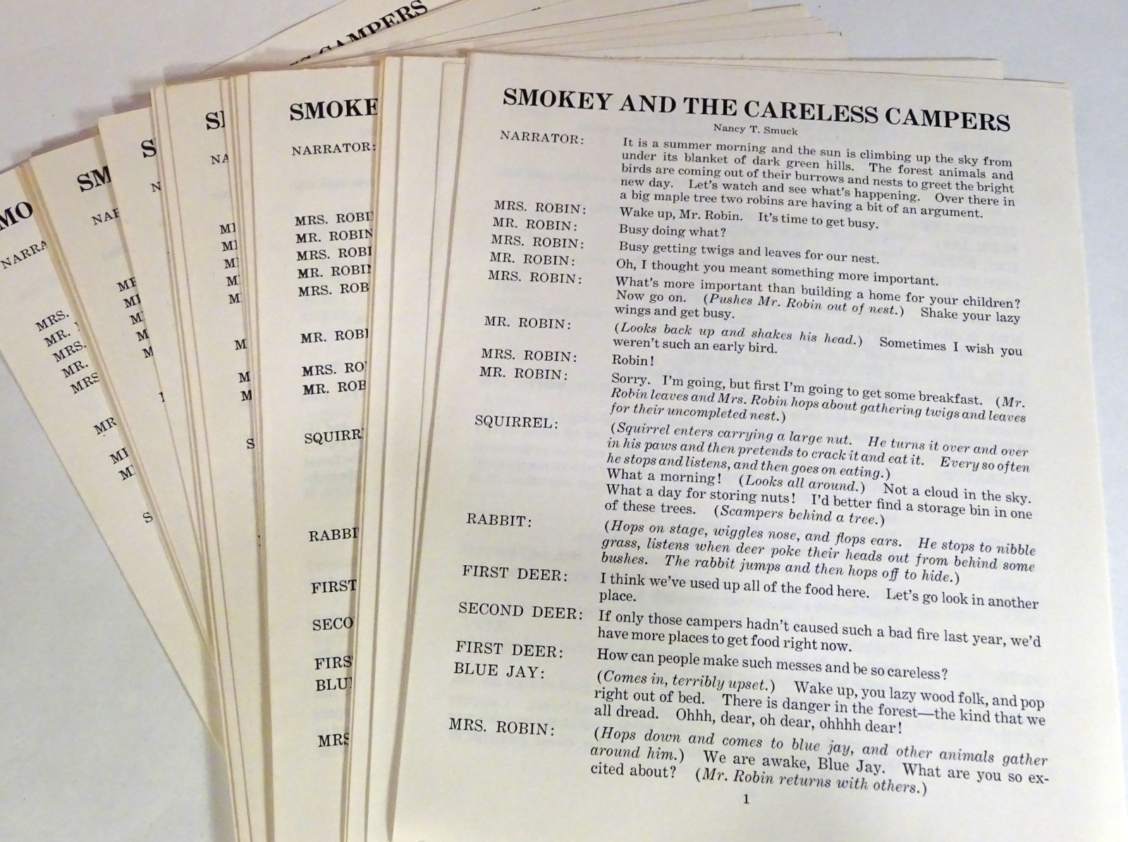 Vintage 1971 SMOKEY BEAR-Teacher's FOREST FIRE Prevention & Conservation Kit