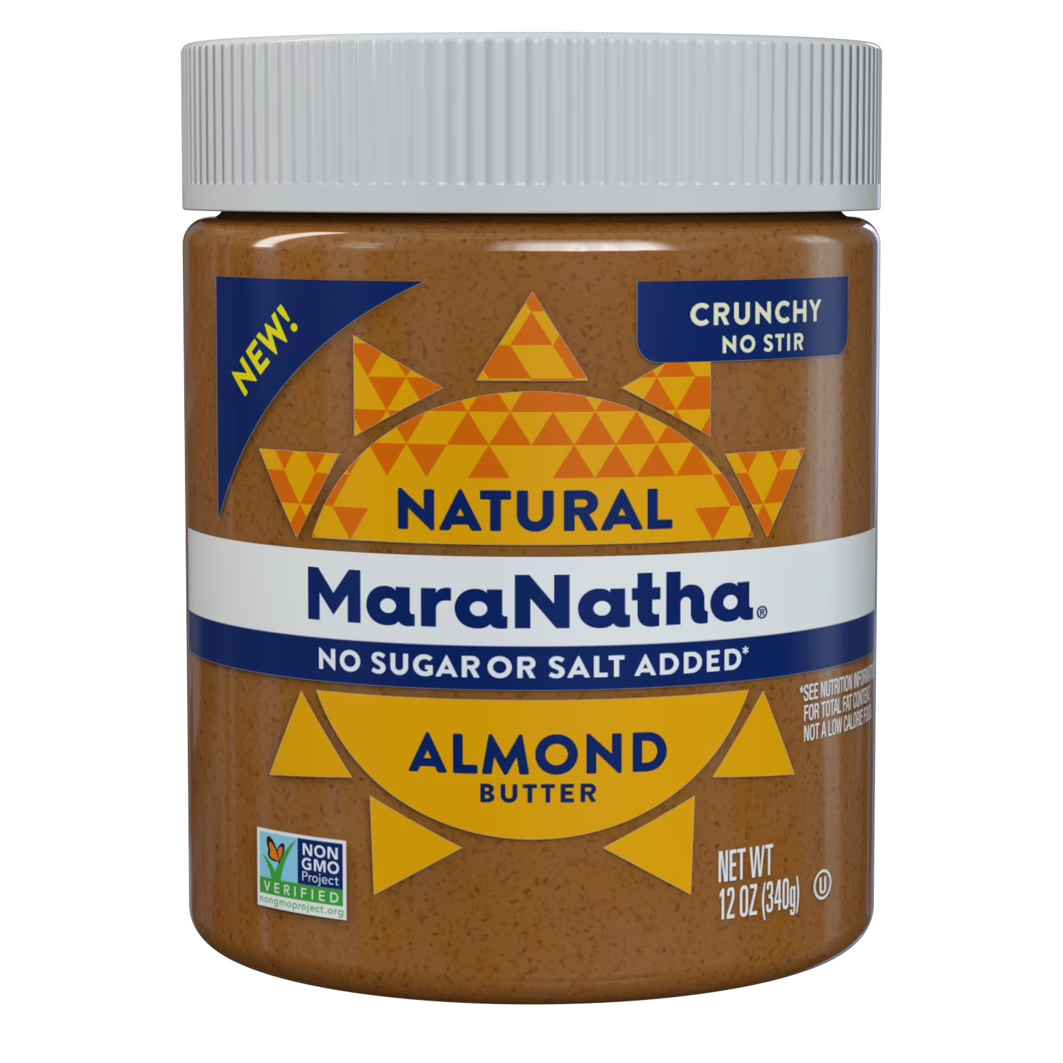 MaraNatha Natural No Sugar No Salt Crunchy Almond Butter, 12 oz
