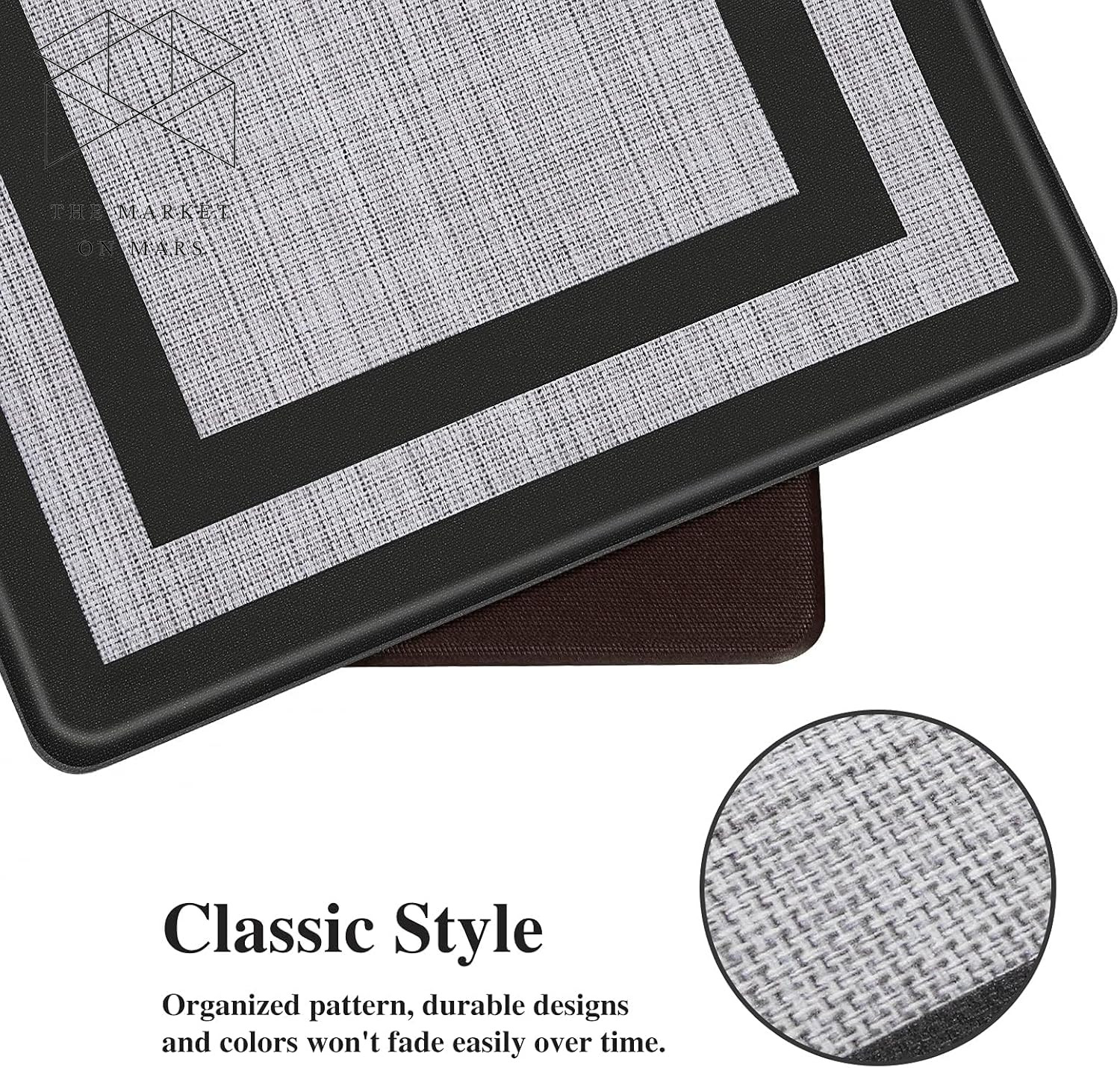 Kitchen Mats Set of 2, Cushioned Anti-Fatigue Non-Skid Rug Sets Ergonomic