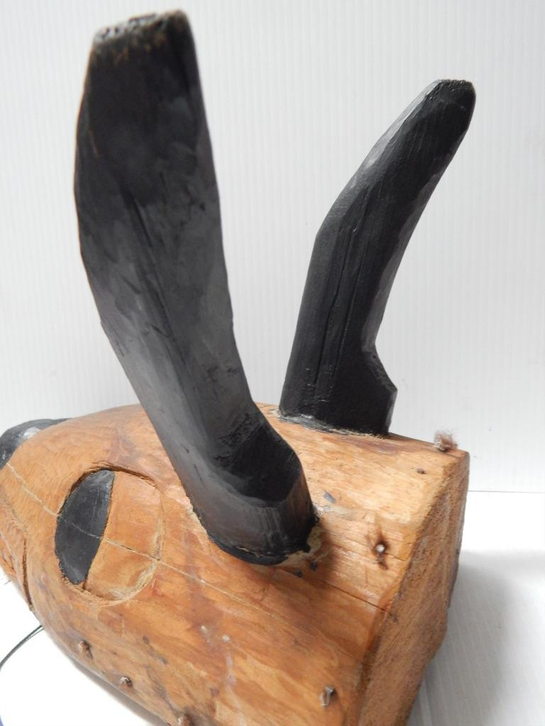 ANTIQUE c1890-1920s NW COAST ALASKA INDIAN ARTICULATED DEER MASK - XLNT!