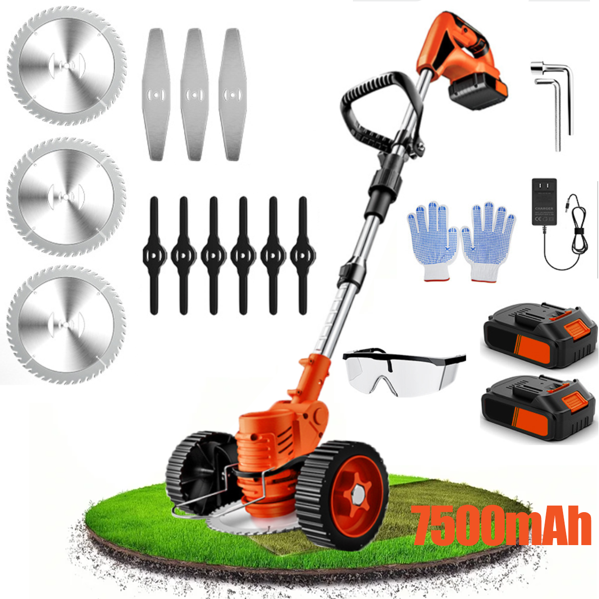 Electric Cordless Weed Lawn Eater Edger Yard Grass String Trimmer Cutter Mower