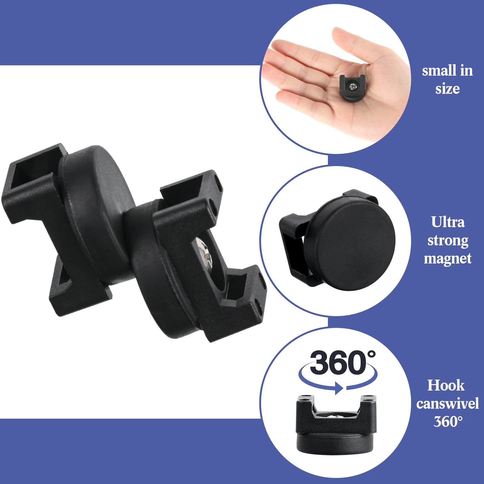 60 Pieces Magnetic Zip Tie Mount Multipurpose Cable Holder Magnets Bases