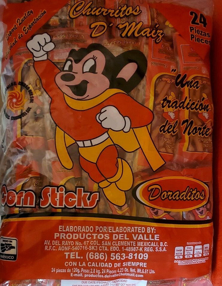 Churritos (corn sticks)Super Raton 24 bolsas Snacks