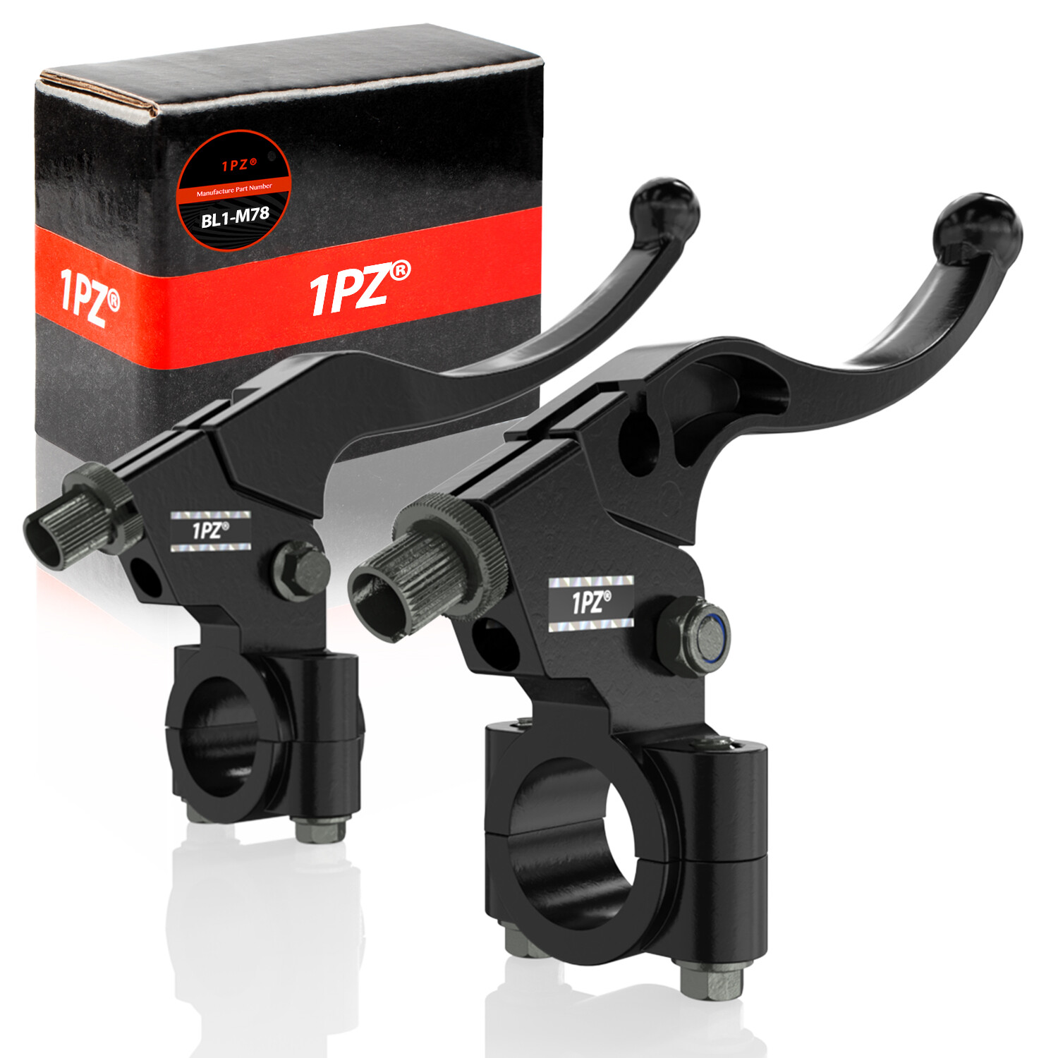 Shorty Black Clutch & Drum Brake Lever Perch Assembly Yamaha 7/8" 22mm Handlebar