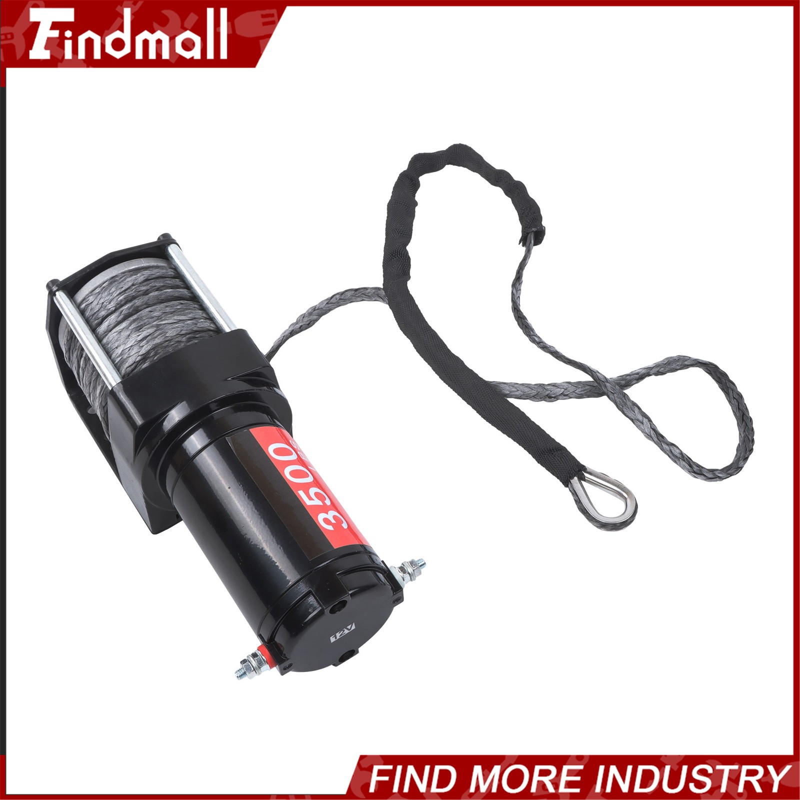 Findmall 3500lbs 12V Synthetic Rope Electric Winch w/ Wireless + Wired Remote