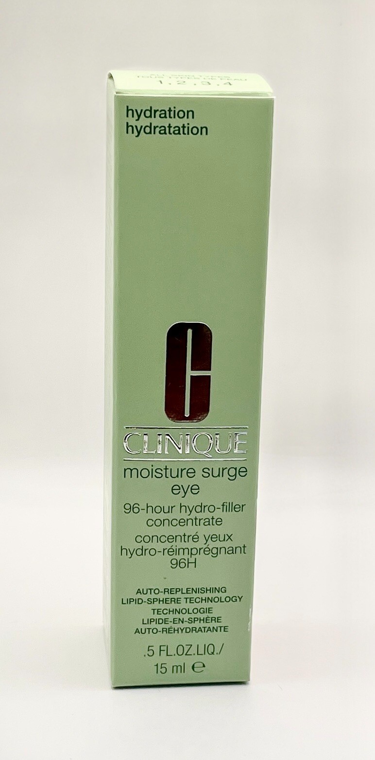 NEW Clinique Moisture Surge Eye 96-Hour Hydro-Filler Concentrate-.5 Fl Oz-In box