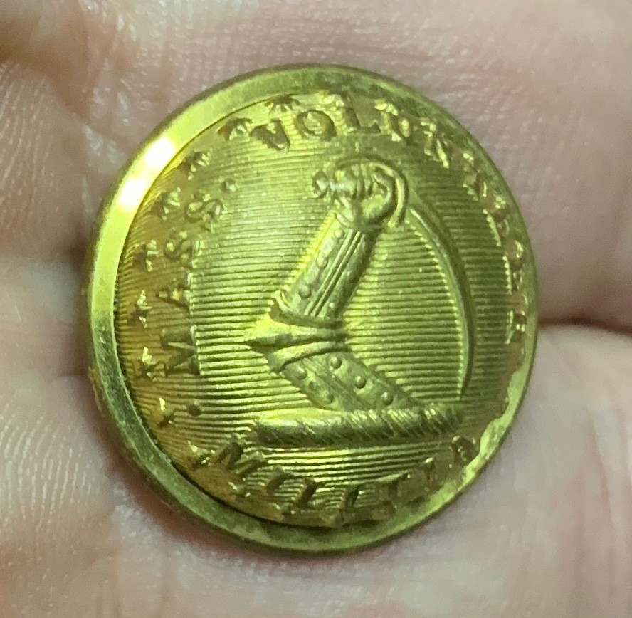 Massachusetts Civil War Staff Coat Button