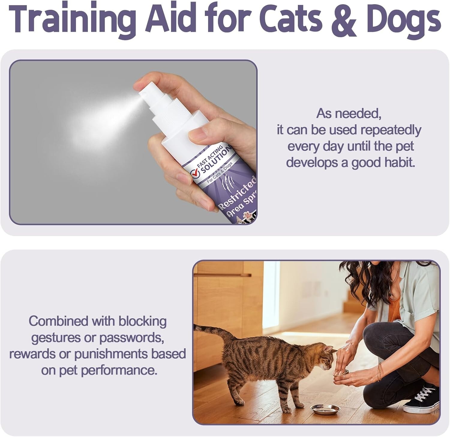 Cat Deterrent Spray Indoor, 120ML Stops Chewing and Licking of Furniture,Bandage